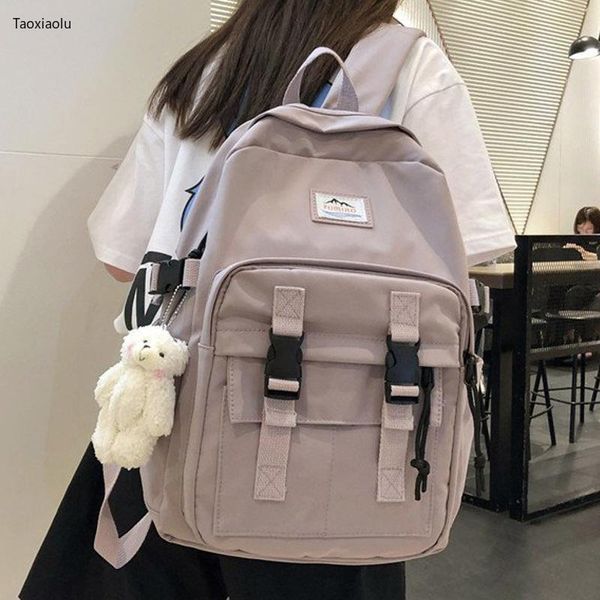 backpack classic women nylon lapwaterproof for girl travel men black school student bookbag mochila rucksack